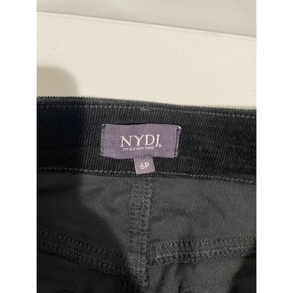 NYDJ Womens Marilyn Straight Corduroy Pants 6P Black Lift Tuck Technology - Picture 8 of 14